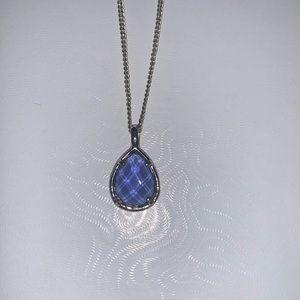Kendra Scott Blue Teardrop Pendant Necklace